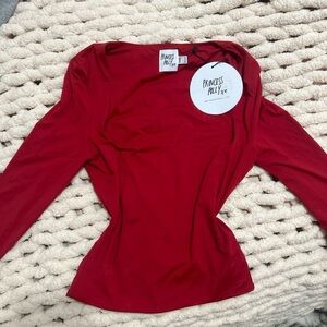 Princess Polly Red Back in Time long sleeve